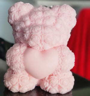 Open image in slideshow, Rose Bear Candle
